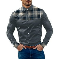 Adviicd majice za muškarce dugih rukava košulje za muškarce - redovno-fit casual majica s gumbom sa