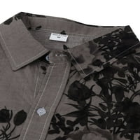 Luxplum muns ljetne košulje rever izrez bluza kratki rukav vrhovi vintage tee za odmor na majici Khaki