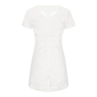 Idoravan ženska ljetna majica Dress Clearence ženska seksi čipka čipke up V-izrez prekrasna haljina