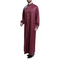 Košulje za muškarce casual arapski srednji veznog ovratnika dugih rukava