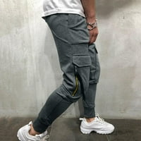 Teretne pantalone za muškarce muške hlače Ležerne hlače za muškarce Muški vučni patentni zglobovi Muške
