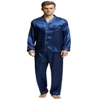 Tony & Candice Muški klasični satenski pidžama postavio je za spavanje odraslih