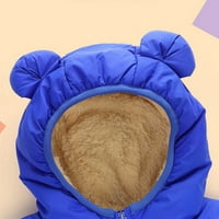Dječja zima topla medvjeda uha janje od kašmirskog kapuljača sa kapuljačom zimska jakna za dječake i