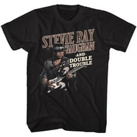 Stevie Ray Vaughan Musican Singer Gitarist Dvostruki problem sa odraslim majicom Tee