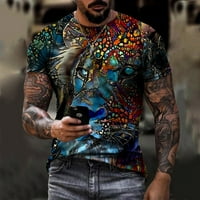 Yunmic Muška majica Čišćenje Muška moda Ležerna muška unise Svakodnevna majica 3D Print Graphic Prints