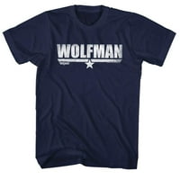 Gornji pištolj Wolfman velika pamučna majica mornarice za odrasle muške majice kratkih rukava