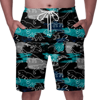 Kratke hlače i dječaci Dinosaurske kratke hlače za muškarce, plaže kratke hlače za muškarce Ljetni havaji 3D kupaći trup Brze suho plivačke trunke za muškarce Hratke za kuhanje za odmor-l