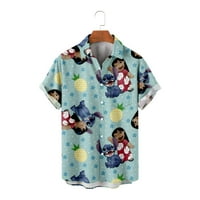 Slatka lilo i šav za odrasle majica 3D print bluze Labavi kratki rukav Stitch vrhovi dječačke djevojke