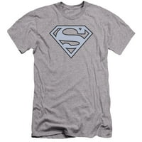 Superman - Carolina Blue & Navy Shield - Premium Slim Fit Majica kratkih rukava - X-Velika
