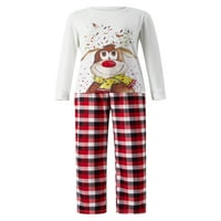 Xingqing Božić Porodica Podudaranje pidžama Postavite crtani iz Crtani vilinski vijci na dugim rukavima Hlače Noćna odjeća za spavanje za Xmas