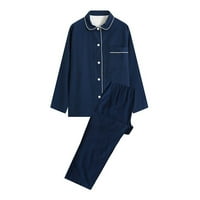 Pajamas je postavio dugih rukava za spavanje ženske gumne dolje noćna odjeća mekani PJ saloni za setove sa džepovima