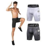 Muške kratke hlače za kompresiju hlače Sportske baseleer zatezanje Aktivne vježbe Donje rublje Namirovi s džepovima