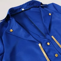 Puawkoer mužjak Vintage Slim Retro punk jakna zlatna rub kaput muške modne ja plave boje