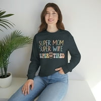 Kombinacija za porodicu LLC Super mama, super supruga košulja, super umorna majica, poklon za mamu,