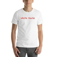 Rukopisana bijela kuća s kratkim rukavom pamučna majica s nedefiniranim poklonima
