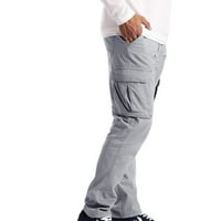 PXIAKGY traperice za muškarce Teret Nosite teretni muški puni džep radne hlače Hlače boriti se protiv muških hlača Muškarci gaćice Gray + XXL