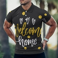Dobrodošli Kućni muški majica kratki rukav Ležerni polo majica Tee majice