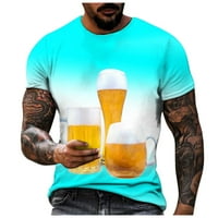 Muška povremena smiješna realnična majica sa pivom sa kratkim rukavima