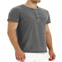 Muška casual premium vitka FIT Henley majice kratki rukav lagani t majice SPLICE T majice