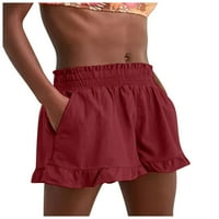 Strugten Ljeto Summer Shorts Ruffle Elastificirane casual kratke hlače Žene