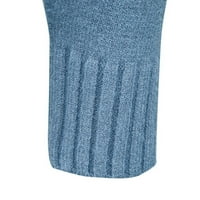 Muška polumjerna duksaca zimske ležerne pulover džemper s dugim rukavima rugajući izrez Tanak fit istezanje