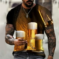 Kratka majica Prodaja Muška Oktoberfest kratki rukav Ležerne prilike u okruglom vratu Trendy 3D ispisana