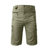 Feternal muške ljetne casual ravne ploče tanke spolte ravne pamučne čvrste boje obrezane hlače kombinezoni Kombinezona muške kratke hlače