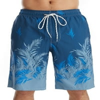 Groanlook Men Classic Fit s džepovima Ljetne kratke hlače Cvjetni print ravno noga plaža Hlače za plažu za plažu Mini pantalone