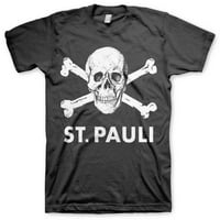 Muška lubanja St. Pauli, majica Slim-Fit Crna XX-velika
