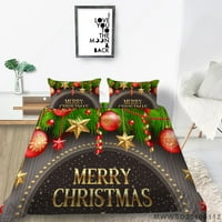Božićni prekrivači pokriva posteljinu od mikrovlakana za posteljinu kućne posteljine novo modernim jastučem, punim