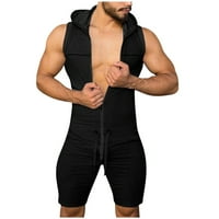 Penskaiy muške vučne elastične čvrste boje vanjske nose sportske seksi kombinezone muške ljetne kratke hlače sa džepovima Hiden Drawstring XXXL crni na prodaju