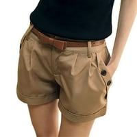 Hlače za ženske klirence $ žena modni čvrsti Engleski stil srednje struk casual ljetne kratke hlače kaine