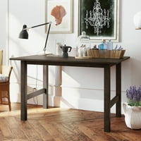 Farmhouse Drveni trpezarijski stol za 4, kuhinjski sto za mala mjesta, siva