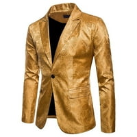 Smihono Muški trendy Blazer Corduroy Jacket odijelo LEAL COLLAR dugme Prednji rasteznite odijelo PROMJENA
