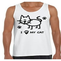 Awkward Styles Cat majica Volim svoje vrhove cisterna za mačke za muškarce