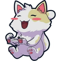 Anime Gamer Gamer Video igre Cat Kawaii Neko Gamer Muški bijeli grafički rezervoar Top - Dizajn od strane