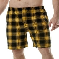 Avamo muškarci dno su plaćene ljetne kratke hlače Elastične kratke hlače na plaži Havajski mini pantalone Classic Fit Workout Beachward Yellow 3xl