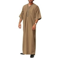 Muška muslimanska odjeća Saudi Jubba Arap Kaftan Abaya Thobe Long Haljina Robe Khaki M