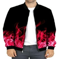 Avamo muns bomber jakna s džepovima s dugim rukavima Sportska jakna Ležerne prilike, Coatus Coat-C 3XL