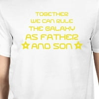 Zajedno možemo vladati galaksijom kao oca i sina tata i bebe koji odgovaraju bijeloj košulji