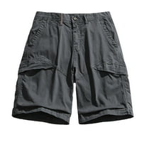 Zkozptok Teretne kratke hlače za muškarce Ljetni modni modni kratke hlače Ležerni patchwork Color Button