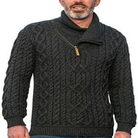 Bomotoo muns Slim Fit Jumper vrhovi dugih rukava Ležerni duks salon ravnica Čvrsta boja pleteni džemperi