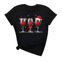 Penskaiy božićna vinska majica majica casual i udobne vrhunske majice s džepovima XL na prodaju