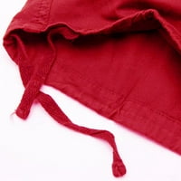 Wofedyo teretni pantalone za muškarce muške modne sportske pamučne multi džep maskirne casual kratke hlače crvene 31