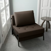 Serweet Sleeper Sofa stolica, u multifunkcijskoj kauč na razvlačenje, prozračan posteljina tkanina i čvrst metalni okvir Futon spavaći krevet, jednostavan montaža