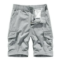 Holloyiver muns radne hlače 9 Radne hlače za muške prenosive telefone kratke hlače Multi pokete Teretne kratke hlače udobne pamučne mješavine kratke hlače sive