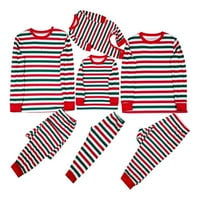 Božićne pidžame za obiteljske božićne žene mama tiskane top + hlače xmas Porodica podudaranje pidžama set crvena