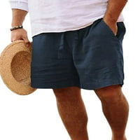 Neilla muns plaža kratke hlače na dnu pune boje Ljetne kratke hlače Muškarci Havajski mini pantalone Muška srednja struka odjeća za plažu mornarice Plava 4xl