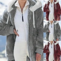 Ženski zimski kaput sa dugim rukavima Zip up Fau Shearlingoversionizirana jakna za spaljivanje Women