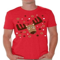Neugodni stilovi ružni božićni jelen Thirt za muškarce Smiješne božićne majice Reindeer Ugly Božićna